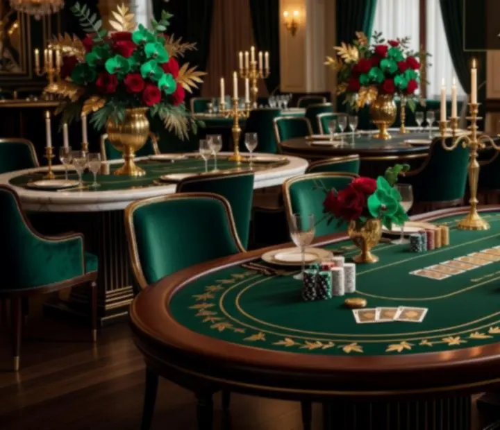 Eleganckie pakiety rozrywkowe z pokerowym motywem – stylowe stoły, dekoracje i goście