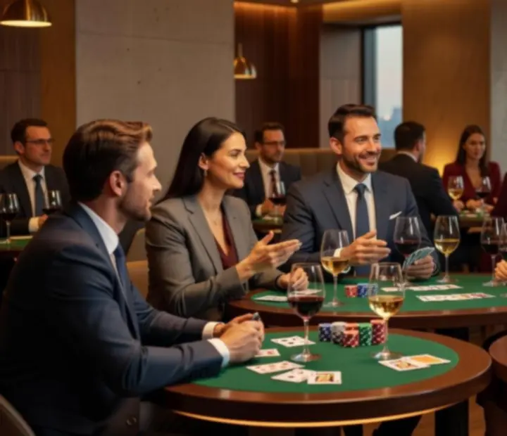 Networkingowy wieczór pokerowy z degustacją win w restauracji